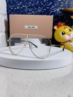 miumiu谬谬 2025新款 欧美复古超大框金属朋克风连体太阳眼镜女圆脸蛤蟆镜嘻哈蹦迪墨镜