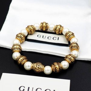 古驰Gucci复古金属珍珠手链