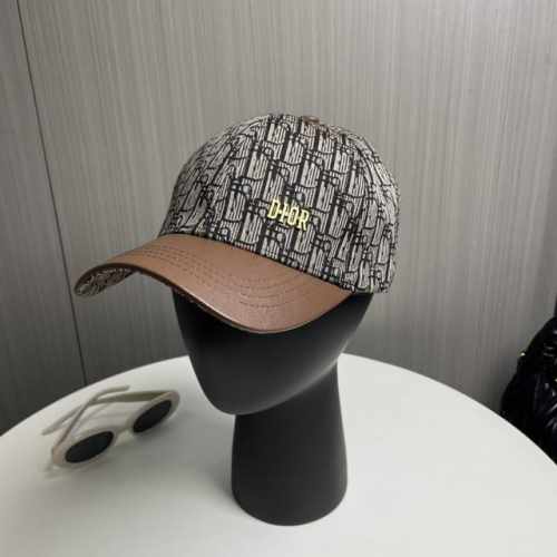 p60【迪奥Dior】秋冬韩版新款英式经典休闲百搭定制款1:1原单品质 男女通用棒球帽 棉麻美邦地质印刷面料 高版品质质量