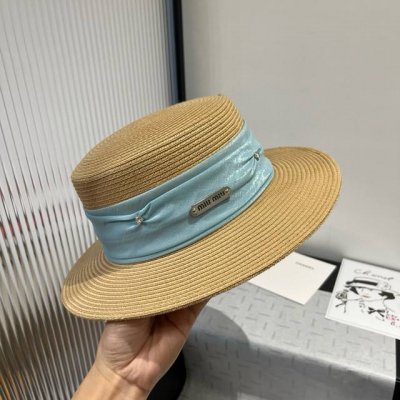 miumiu缪缪新款平顶礼帽 高级定制 头围57Cm