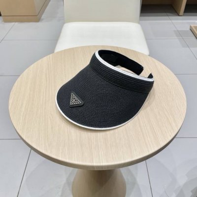 prada普拉达新款发箍空顶帽 遮阳帽