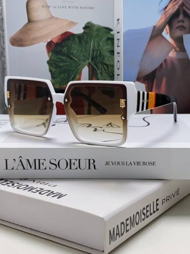 Burberry巴宝莉 2025新款墨镜女潮新款大脸显瘦大框太阳眼镜防紫外线眼镜女高级感Ins 女士墨镜
