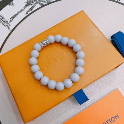 专柜新款精工版本路易威登Lv手链多元素玛瑙泰银风格手链 明星同款 复古做旧风 原版复刻 纯手工打造 正品开模潮流时尚必备 男女均可佩戴 情侣款同款 摇滚朋克泰银