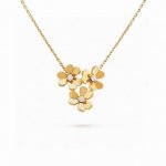 梵克雅宝Van Cleef & Arpels 三叶草 三花项链 高颜值超重工 电镀18K金工艺 专柜版本 一比一质量完美的金属光亮感 纯手工操作 费时费力 工艺