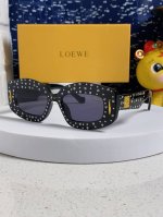 Loewe 罗意威 2025新款镶钻太阳镜男女个性凹造型高级感墨镜 女士太阳镜