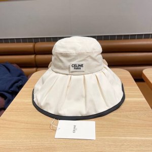 celine赛琳黑胶防晒帽女夏季全遮脸防紫外线太阳帽大帽檐渔夫帽夏天遮阳帽。子