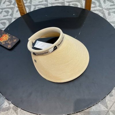 dior迪奥 夏季新款金丝织带爆款遮阳帽空顶帽，大牌出货，超方便！好搭！出街必