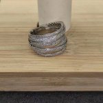 V金David Yurman 满钻交织戒指 尺寸：美号，6-7-8-9，四个号