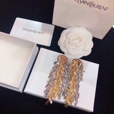 Ysl 圣罗兰 链条耳圈流苏耳钉新款单品 精选原版一致材质搭配S925银针 欧美范十足