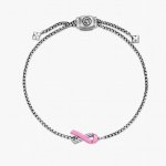 David Yurman 粉陶瓷银色麦迪逊链式手链