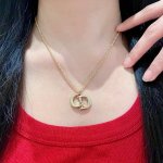 dior 迪奥 中古 项链 专柜一致上新 精选原版一致 黄铜材质 甜美气质高雅.