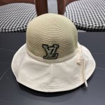 Lv路易威登 2025新款韩版蝴蝶结系带渔夫帽子女出游草编遮阳 帽显脸小防晒盆帽
