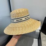 miumiu缪缪新款麦秆草盆帽 头围57Cm