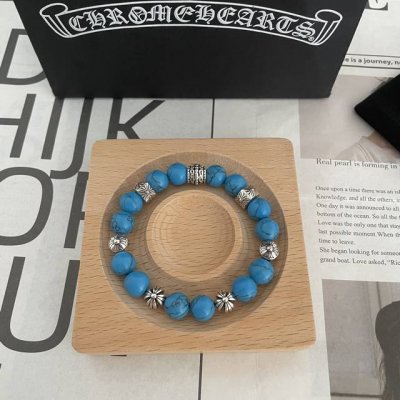 P230 新款 专柜精工版本 克罗心Chrome He Rts 蓝松石*多元素手链 权志龙明星同款 复古做旧风格 原版复刻 纯手工打造 ～正品开模潮流时尚必备