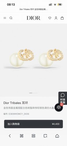 Dior 迪奥 蜜蜂耳环 专柜新款上市 美得不要不要的 唯美 浪漫 人手必备款 火爆小红书 精选Z批一致材质 超 Nice