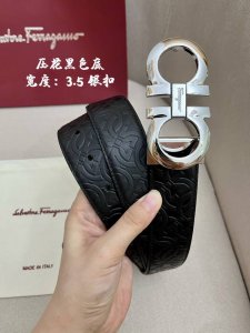特P170 Ferragamo菲拉格慕男士专柜对版金属扣，头层牛皮双面外用腰带，商务通勤休闲场合均适合佩戴。3.5Cm