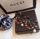 Gucci 古驰 时尚 彩钻施华洛世奇水晶 耳钉 绝对是古驰的风格，夸张、重装饰、重色彩，但是，超级好看 专柜一致黄铜材质 925纯银针 街拍范儿十足 魅力无限