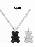 Apm Monaco Mood Yummy黑白色串珠项链女炫酷前卫 礼物