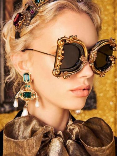 Dolce&Gabbana杜嘉班纳 2025新款Dg小众巴洛克风情太阳镜摩登复古潮流街拍模特走秀款墨镜