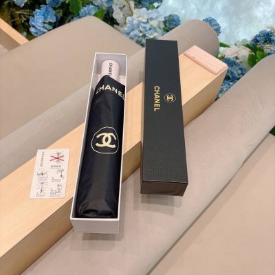 chanel 香奈儿 飞机边 三折自动折叠晴雨伞 选用台湾进口Uv防紫外线伞布 原单代工级品质