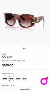 dolce & Gabban*Model：Dg4501 Size:54口17-145