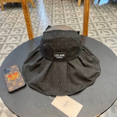 赛琳Celine空顶渔夫帽子女春夏时尚薄款带钻优雅气质旅游出行防晒遮阳帽