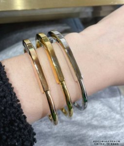 V金材质 剩码数：玫瑰金16颜色：玫瑰金 Tiffany 蒂芙尼lock光面锁头手镯tiffany 新款lock系列 无性别定义 亦可当情侣手镯男女皆可佩戴极简