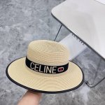 特 配防尘袋. Celine赛琳 2025新款织带密织度假风盆帽草帽 出街旅行单品