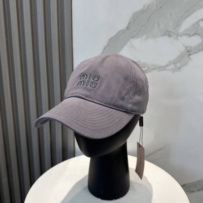 谬谬Mium 原单新款纯棉洗水布棒球帽 正品开模订制 原版做工细致质量超赞 偶尔换换感觉真的太棒了