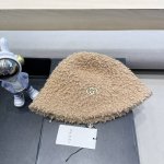 Gucci纯色毛绒渔夫帽女秋冬新款大头围显脸小女士水桶帽子保暖护耳盆帽