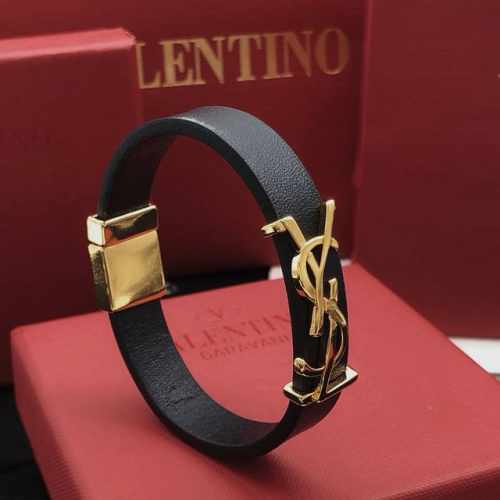 编号Ysl0005 Yvessaintlauren*最新款皮革手链 一致Zp黄铜材质