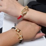 新品发布火爆双排钻超大扣头红色、黑色绳黑武士费雷德 Fred斐登满钻、半钻、无钻马蹄扣中性款高品质黑色钢丝绳手链手镯！本命绳大牌 时尚 精致Force 系列手链
