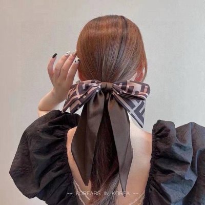 配包装 fendi 芬迪 原单进口肠圈 经典双层蝴蝶结飘带 发圈 专柜品质 复古经典款 高端大气 名媛范儿