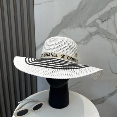 香奈儿Chanel大檐帽 太阳大草帽 细草制作 官方款开模 非市场普通版本,头围57Cm