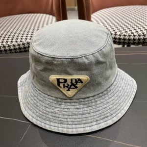 prada普拉达 新款牛仔渔夫帽 可随意折叠 超好搭