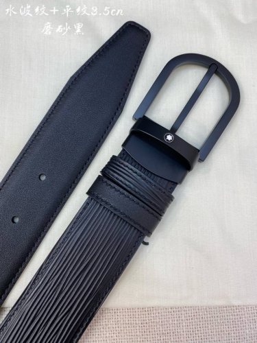 montblanc万宝龙 宽3.5Cm 采用头层牛皮 精品针式扣头 自由裁剪商务休闲皮带