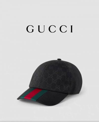 原单版本出货！ 配盒子布袋，Gucci 古奇 最新原单棒球帽，宽版织带。专柜1:1开模订制，最高版本，原版帆布料+头层牛皮，轻盈透气！实物拍摄，四季百搭男女适用