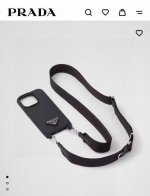 90需要小挂包5需备注Prada▼普拉达斜挎手机壳金属Logo十字纹皮革软边全包 官网同步发售 型号：为了不出现报错型号，请打开本机查看手机设置显示的型号 ip