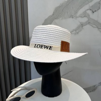 配防尘袋 Loewe罗意威 2025新款草编大牌织带编织草帽 度假休闲必备 优雅大方的一款