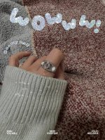 250031 我们出品 量大咨询客Fu 香 方糖钻双C戒指 25S夏季最新款 老规矩先到先得 颗颗施华洛世奇水晶Zp一致黄铜材质 经典的双Clogo又很有设计感