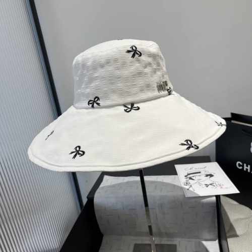 缪缪Miumiu新款渔夫帽，防晒遮阳帽，头围57Cm