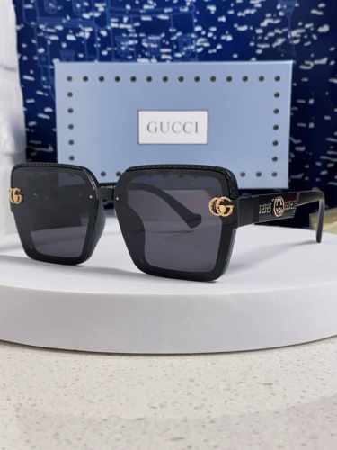 Gucci古奇 2025新款 轻奢女士偏光太阳眼镜女防紫外线大框显瘦圆脸显白高级感