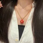 香奈儿五角星雪糕纹项链