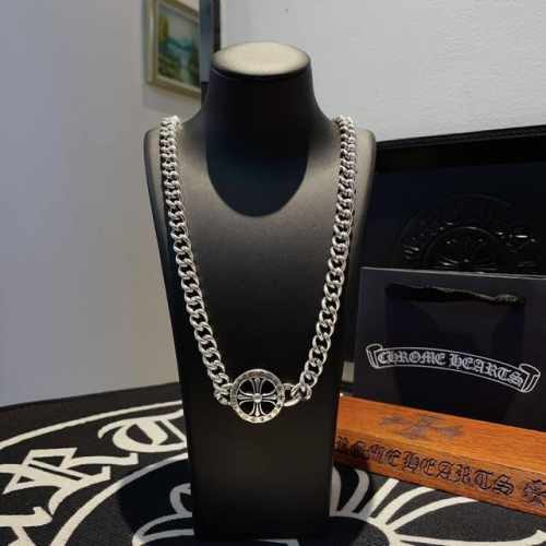 抖音快手Ins小红书直播热门 ，新款专柜品质Chrome Hearts克罗心古巴项链 ，十字架圆环吊坠，凹凸造型不同的花纹设计风格 呈现出与众不同 十字架 童军