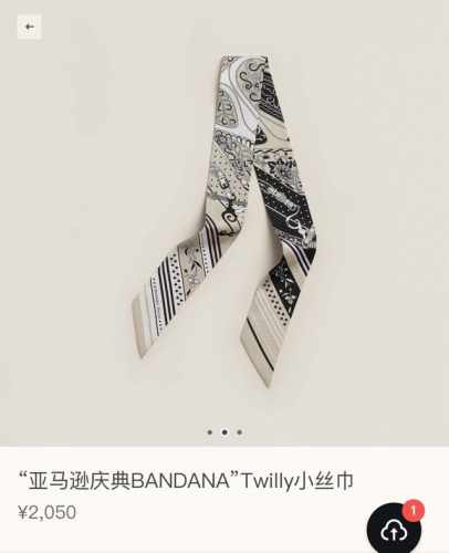 亚马逊庆典 这款小巧的真丝配饰佩戴方式千变万化 可为您的日常造型增添灵动妙趣 法国制造 设计师亨利 道西尼 Henri D'origny 尺寸 5 X 86.5