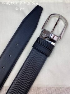 montblanc万宝龙 宽3.5Cm 采用头层牛皮 精品针式扣头 自由裁剪商务休闲皮带