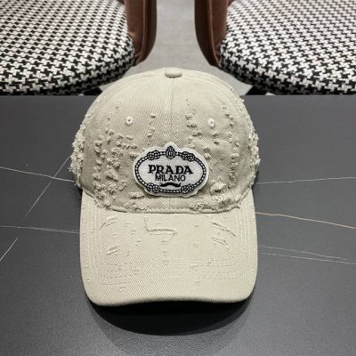 prada普拉达新款破小洞棒球帽洋气潮品 男女同款