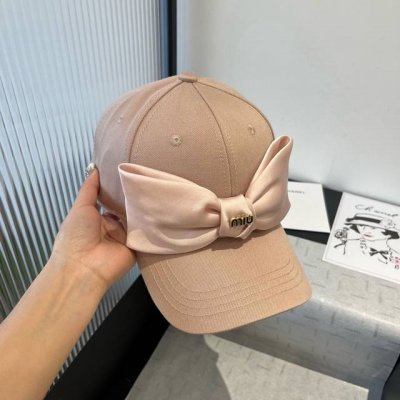 miumiu缪缪蝴蝶结鸭舌帽 高端定制 头围57Cm