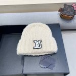 路易威登Lv纯色毛线帽子女冬季韩版显脸小宽松冷帽2024新款时尚百搭针织帽潮
