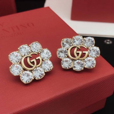 编号Ged0231 Gucc*最新款方钻耳钉 一致Zp黄铜材质